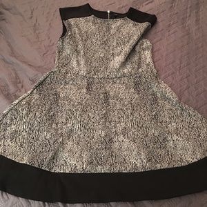 Black and White Fit and Flare Dress